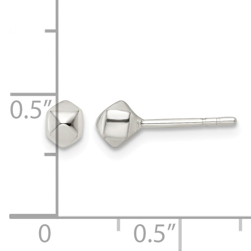 Sterling Silver Polished Geometric Shape Post Earrings