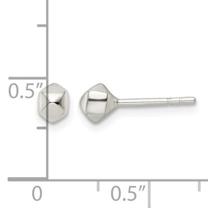 Sterling Silver Polished Geometric Shape Post Earrings