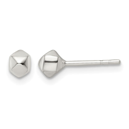 Sterling Silver Polished Geometric Shape Post Earrings