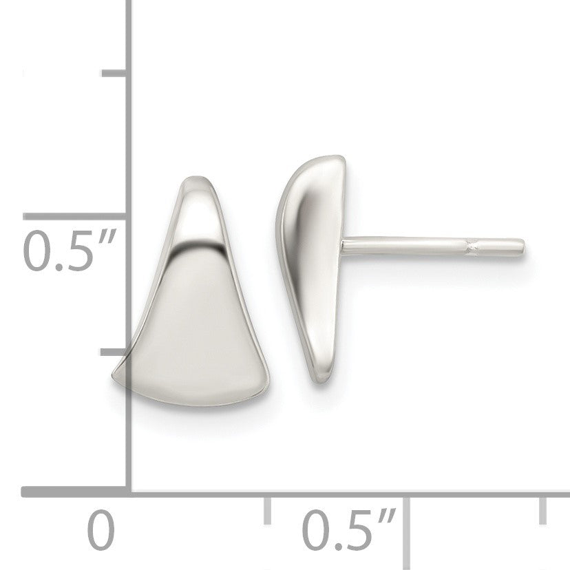 Sterling Silver Polished Fancy Wedge-shaped Post Earrings
