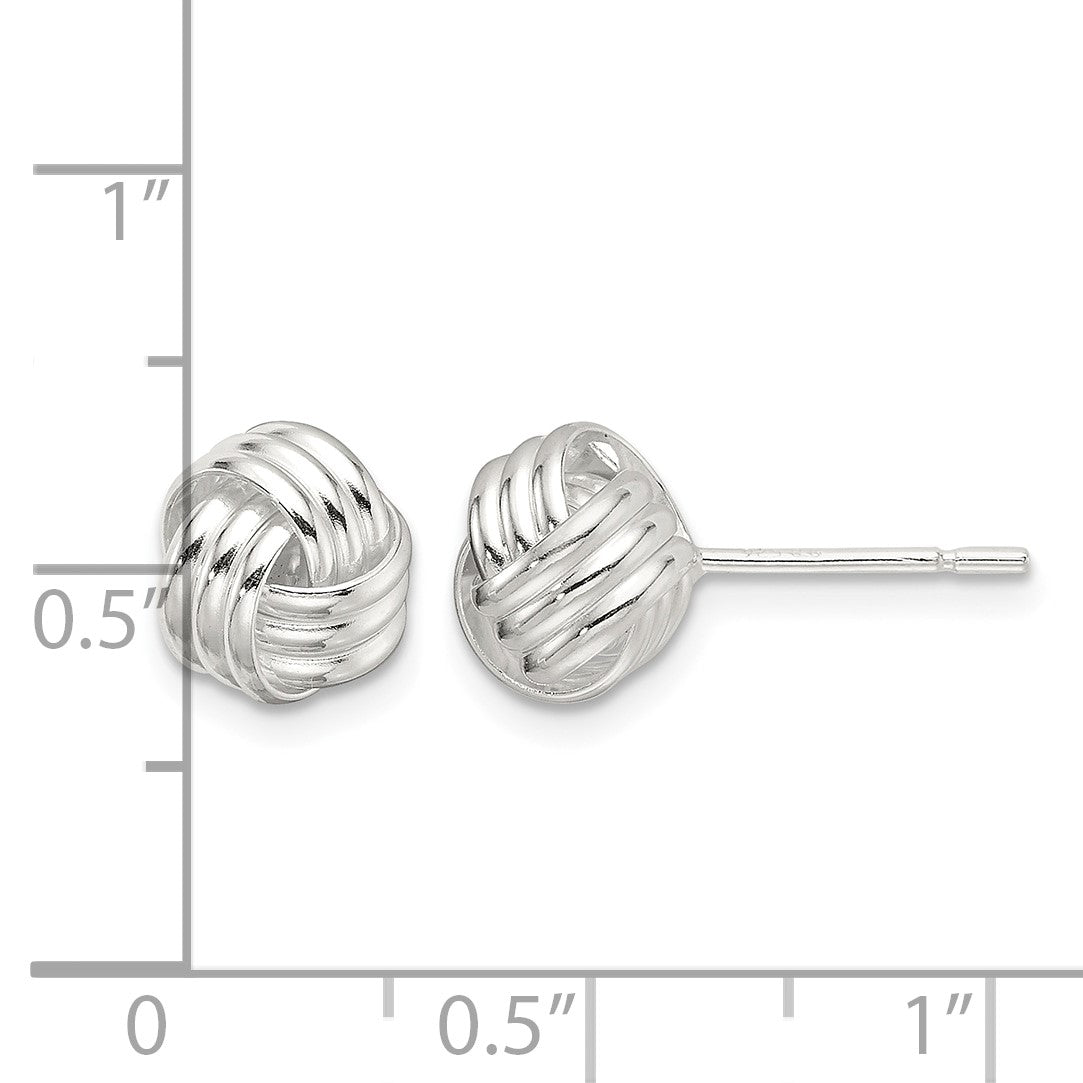Sterling Silver Polished Love Knot Post Earrings