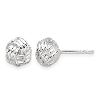 Sterling Silver Polished Love Knot Post Earrings