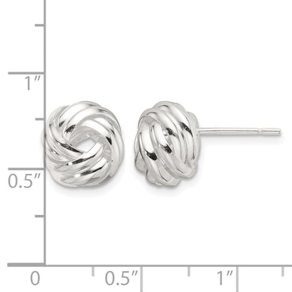 Sterling Silver Polished Love Knot Post Earrings