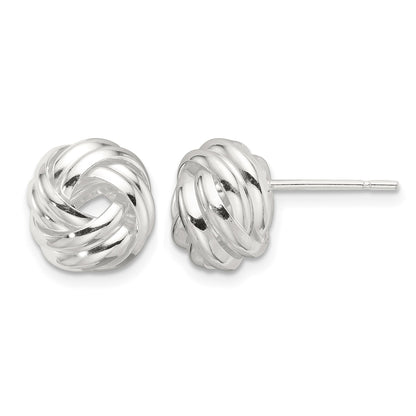 Sterling Silver Polished Love Knot Post Earrings