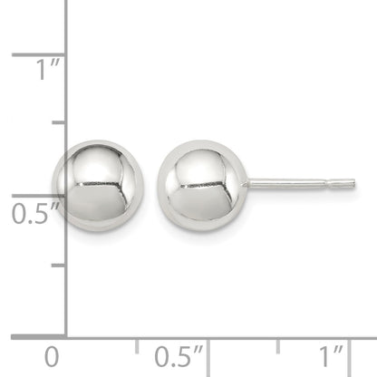 Sterling Silver Polished 8mm Ball Earrings