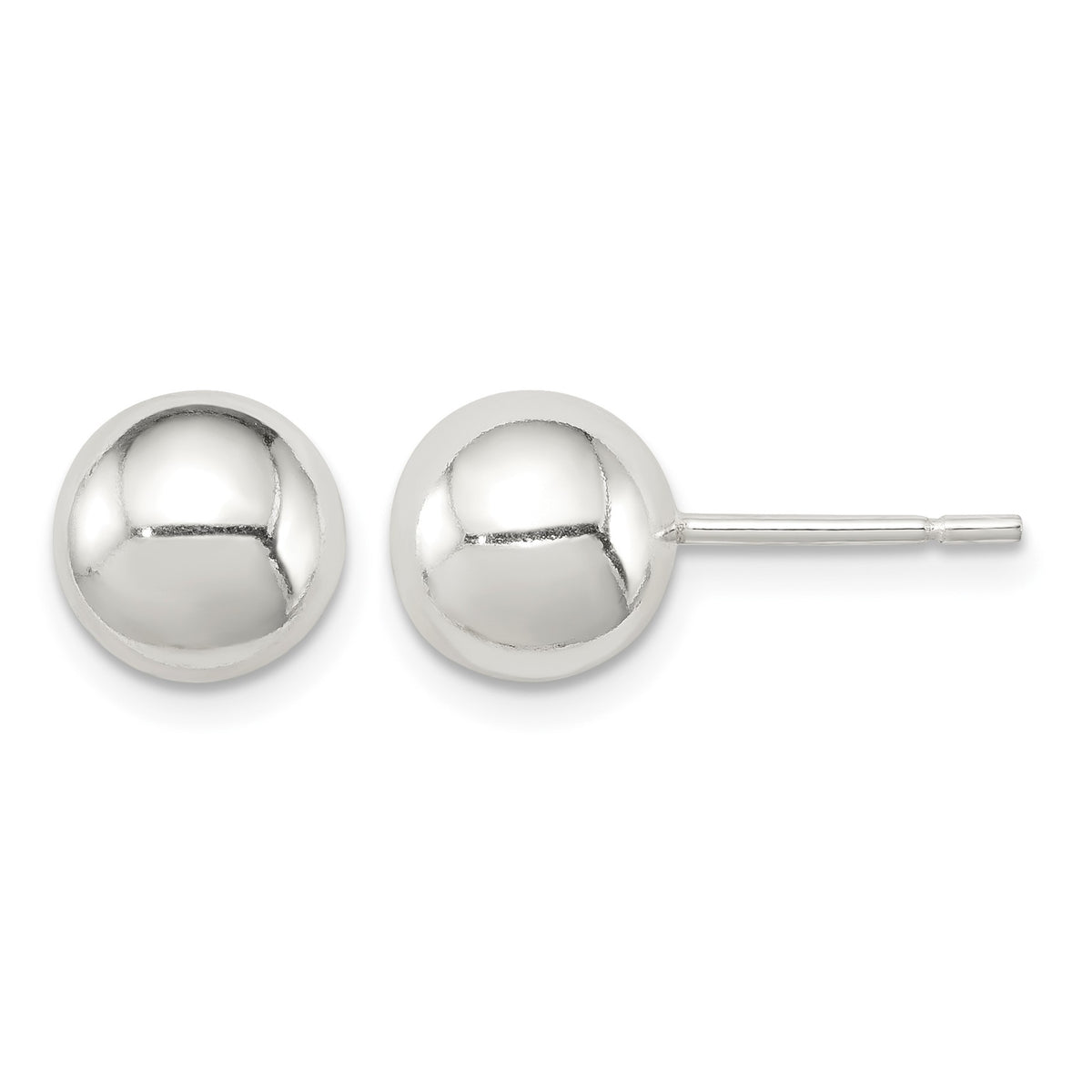 Sterling Silver Polished 8mm Ball Earrings