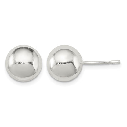 Sterling Silver Polished 9mm Ball Earrings