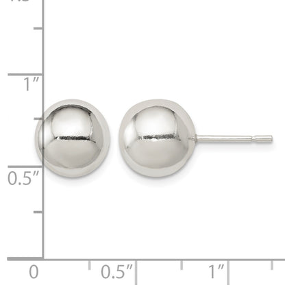 Sterling Silver Polished 10mm Ball Earrings