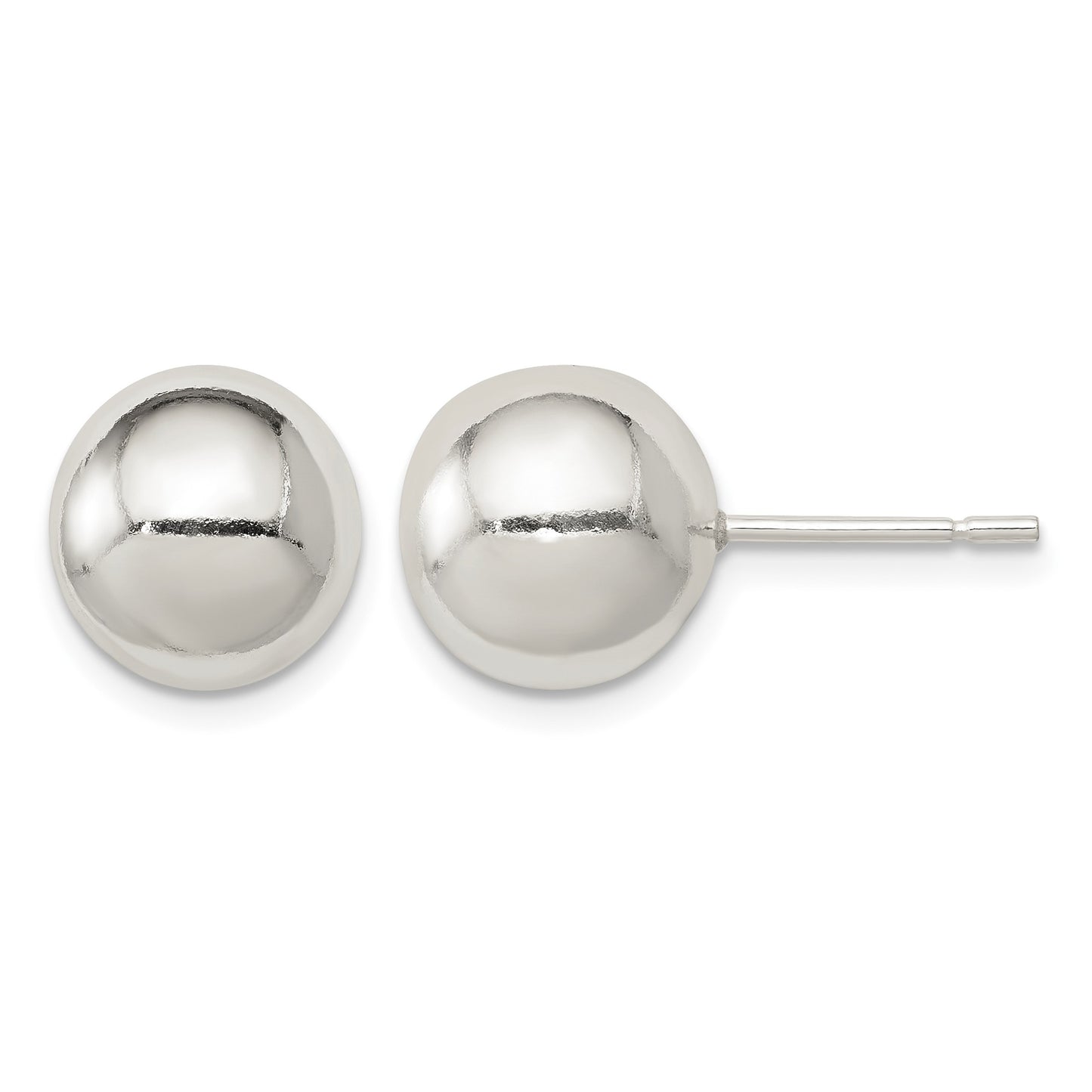 Sterling Silver Polished 10mm Ball Earrings