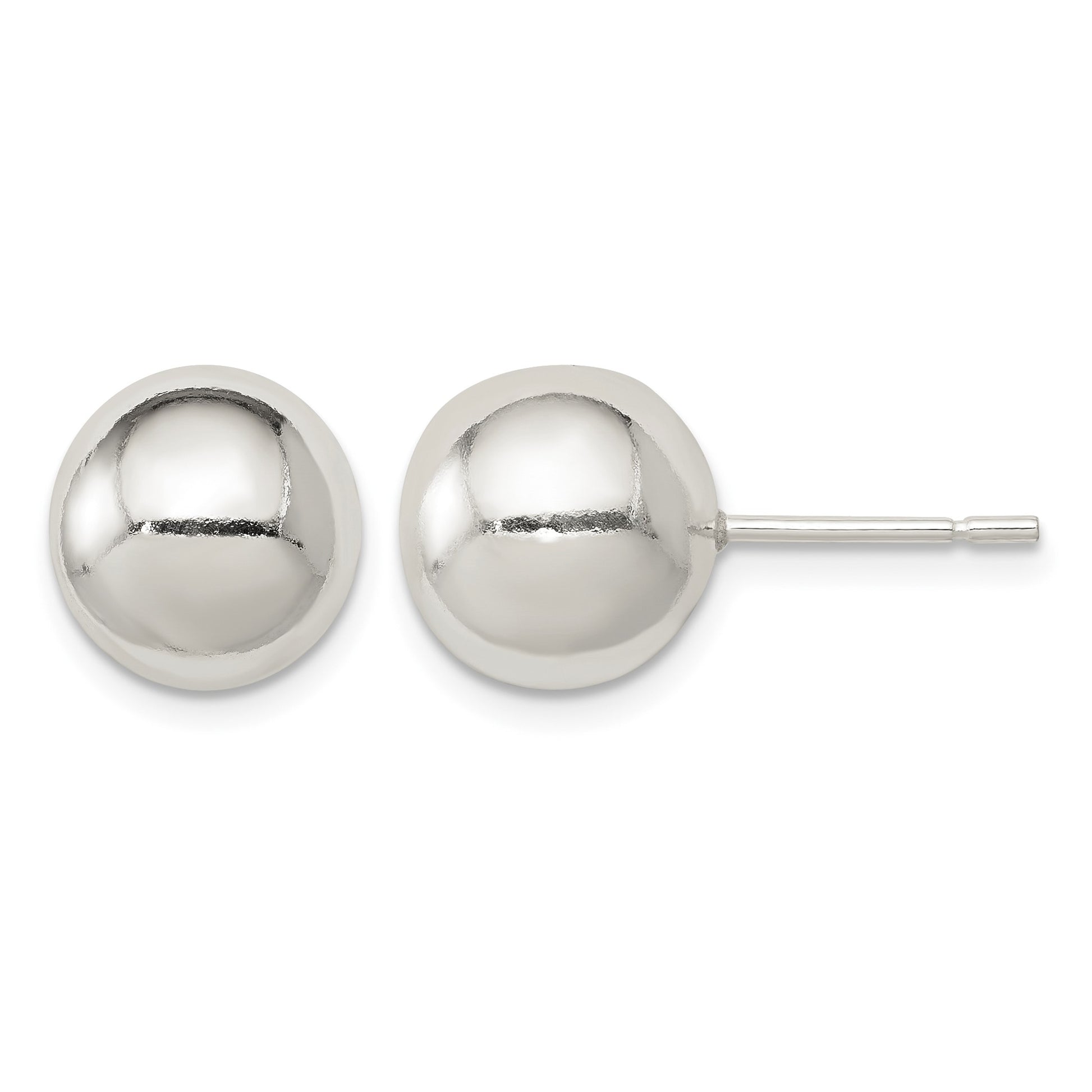Sterling Silver Polished 10mm Ball Earrings