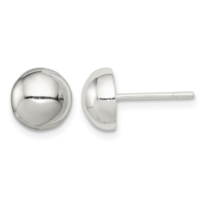 Sterling Silver Polished 8mm Button Earrings