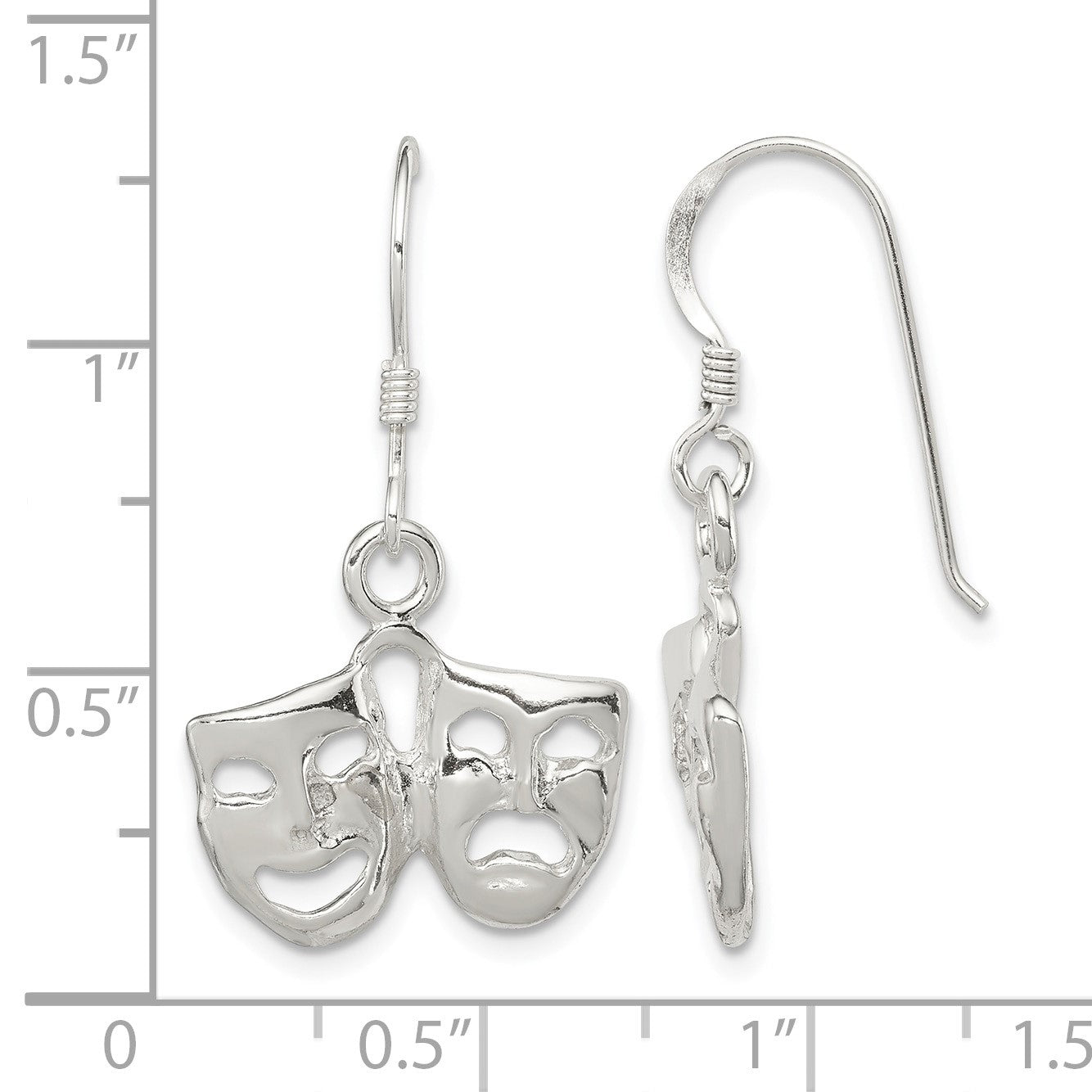 Sterling Silver Comedy/Tragedy Earrings