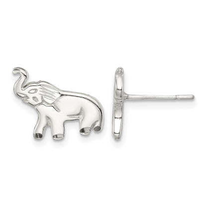 Sterling Silver Elephant Post Earrings
