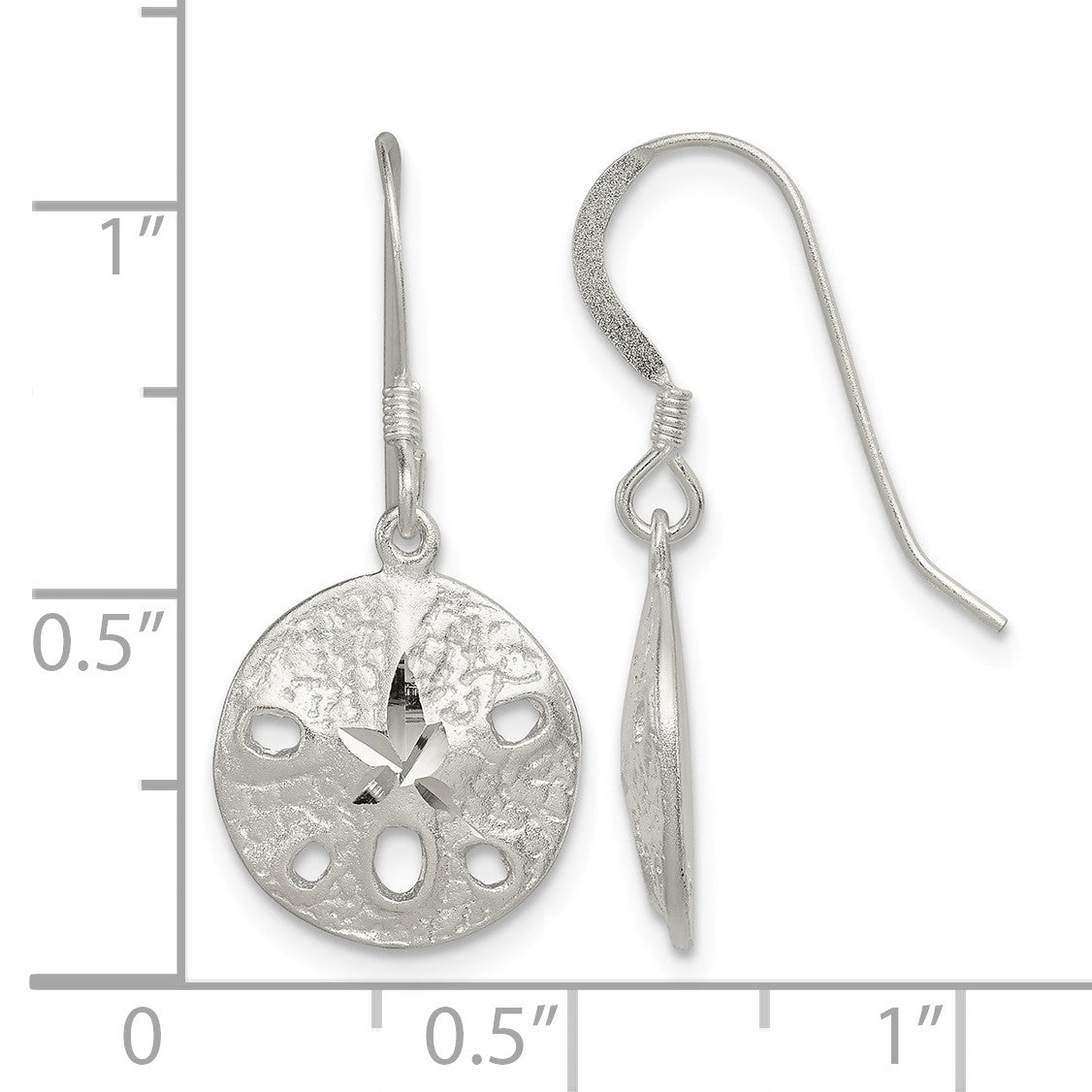 Sterling Silver Sand Dollar Earrings