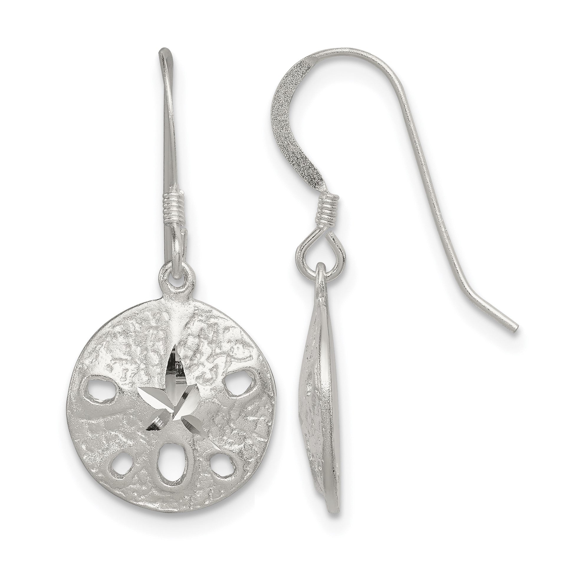 Sterling Silver Sand Dollar Earrings