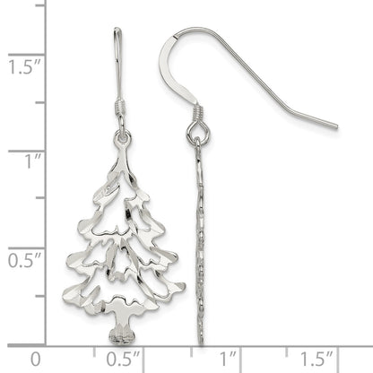 Sterling Silver Christmas Tree Earrings