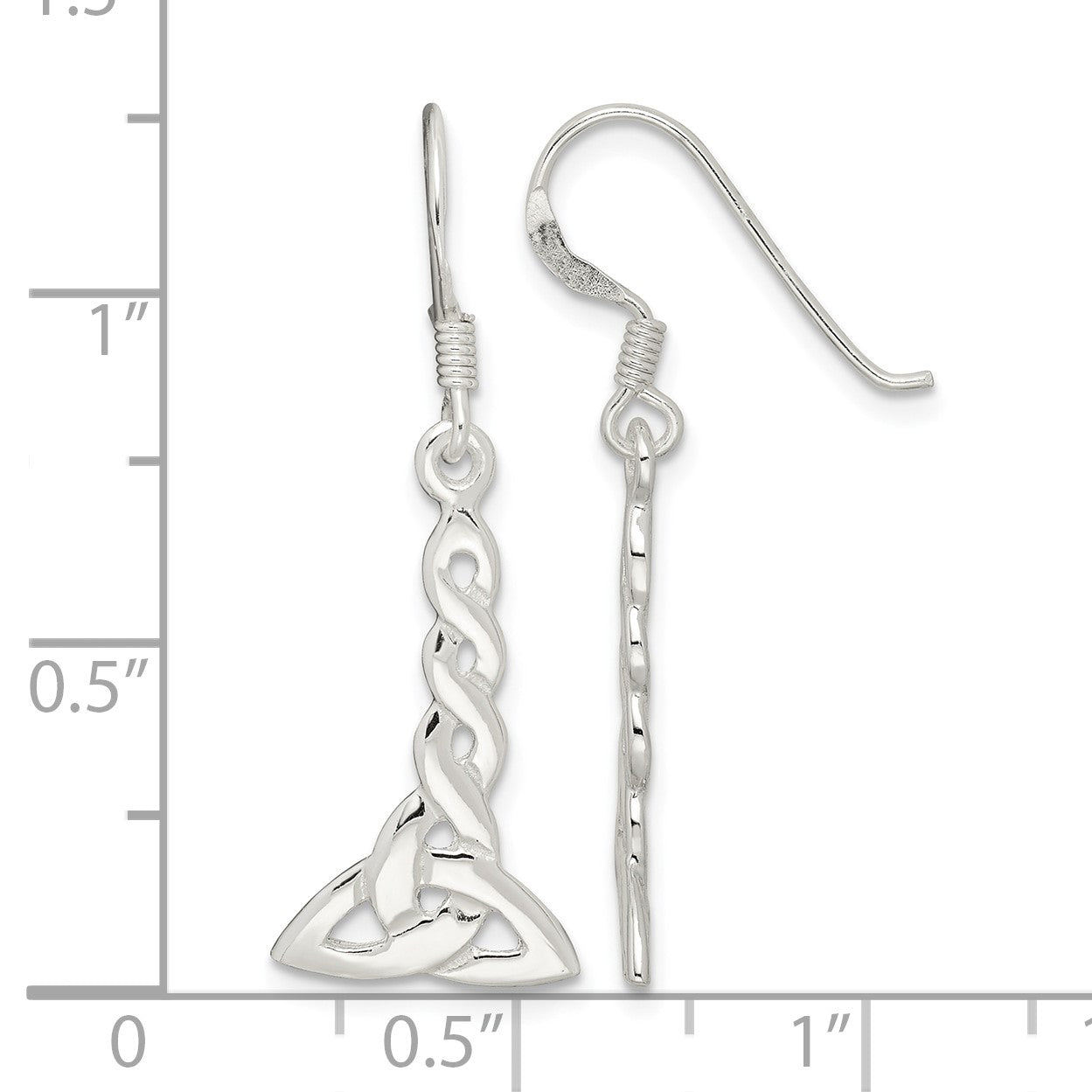 Sterling Silver Twisted Knot Dangle Earrings