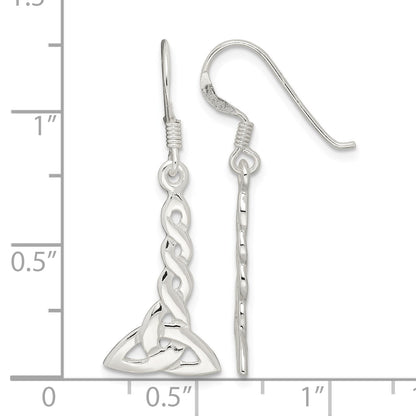 Sterling Silver Twisted Knot Dangle Earrings