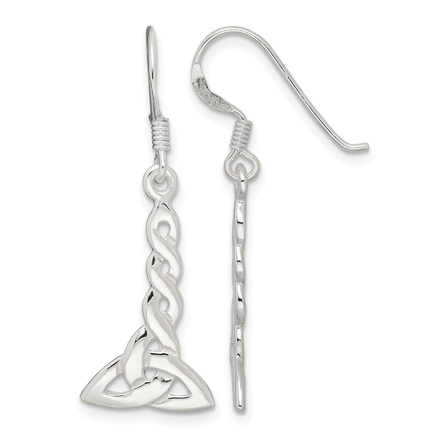 Sterling Silver Twisted Knot Dangle Earrings