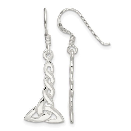 Sterling Silver Twisted Knot Dangle Earrings