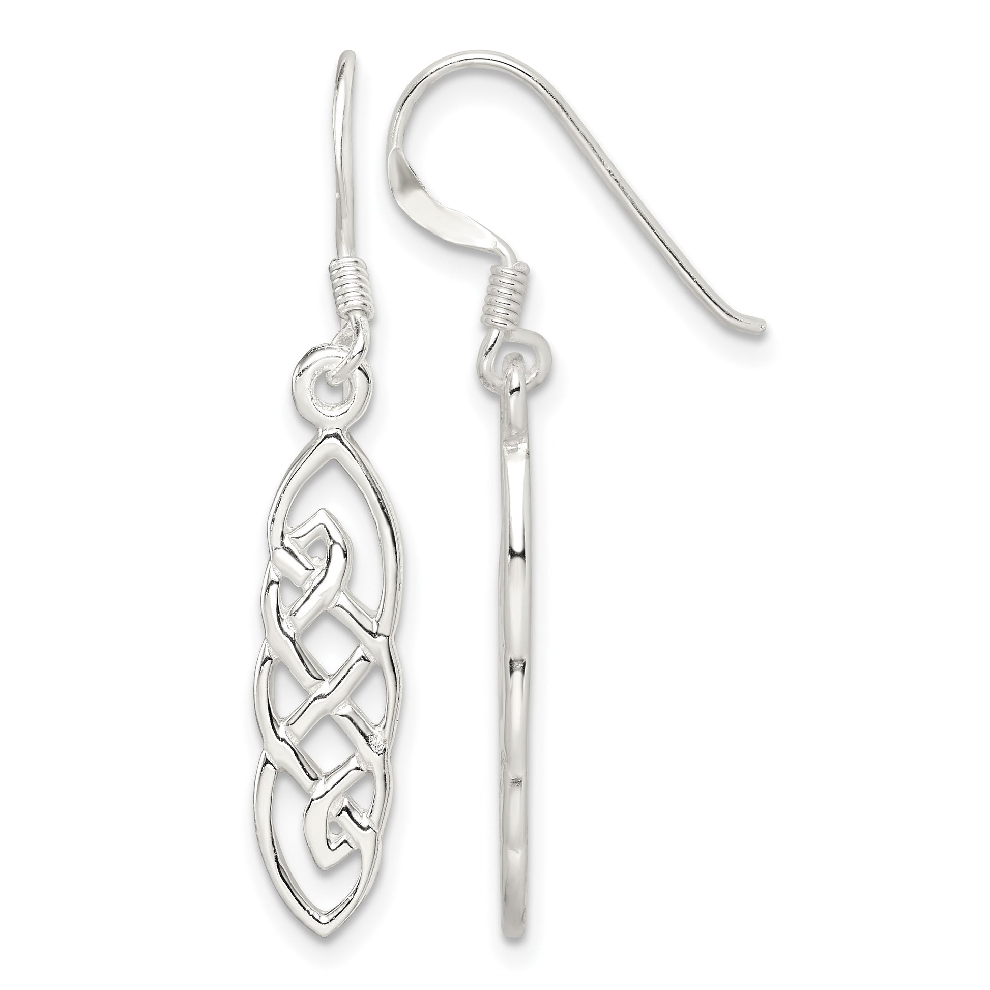 Sterling Silver Celtic Design Dangle Earrings