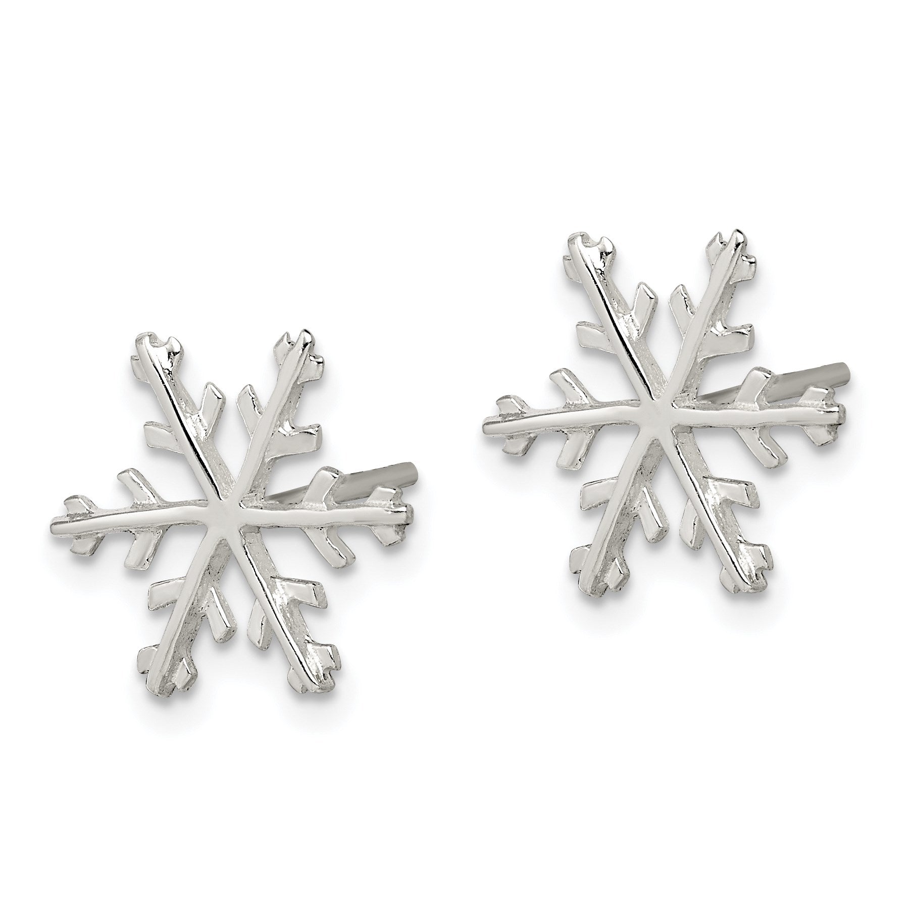 Sterling Silver Snowflake Post Earrings
