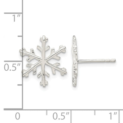 Sterling Silver Snowflake Post Earrings