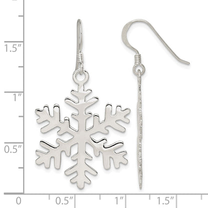 Sterling Silver Snowflake Dangle Earrings
