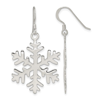 Sterling Silver Snowflake Dangle Earrings