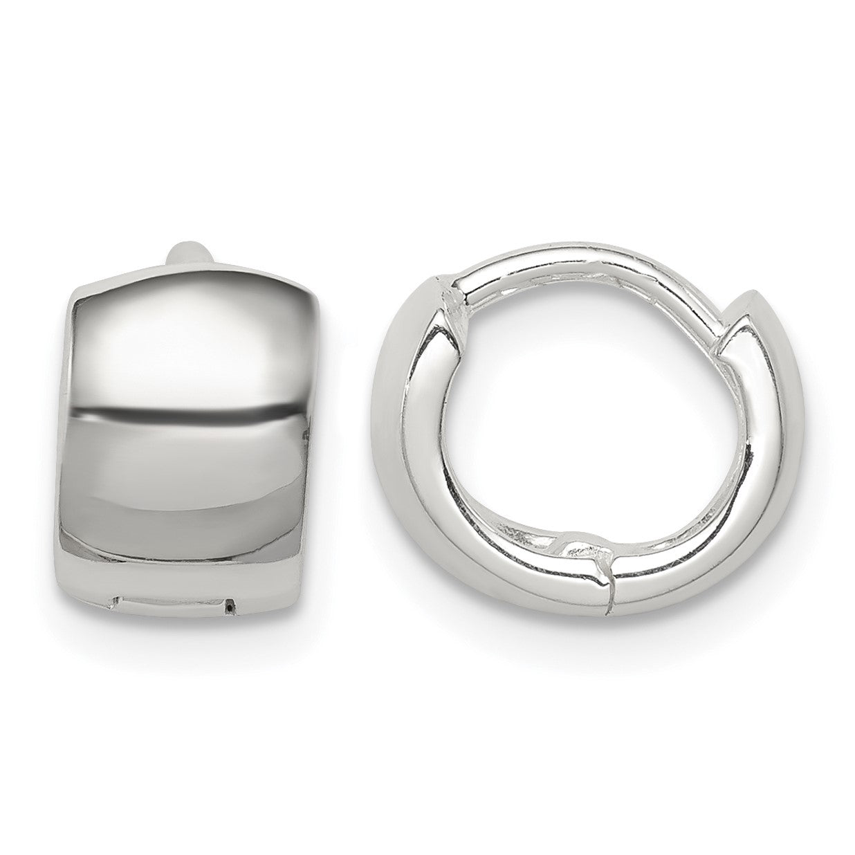 Sterling Silver Hinged Hoop Earrings