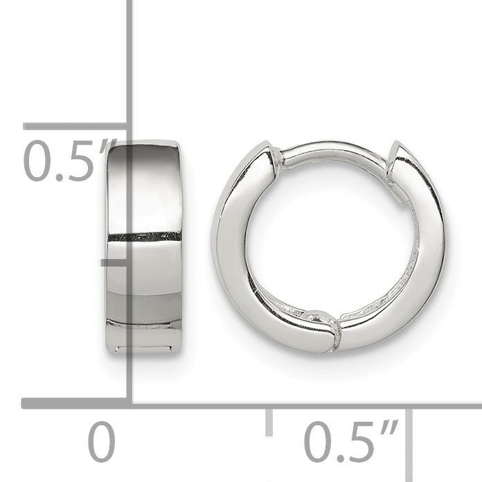 Sterling Silver Hinged Hoop Earrings