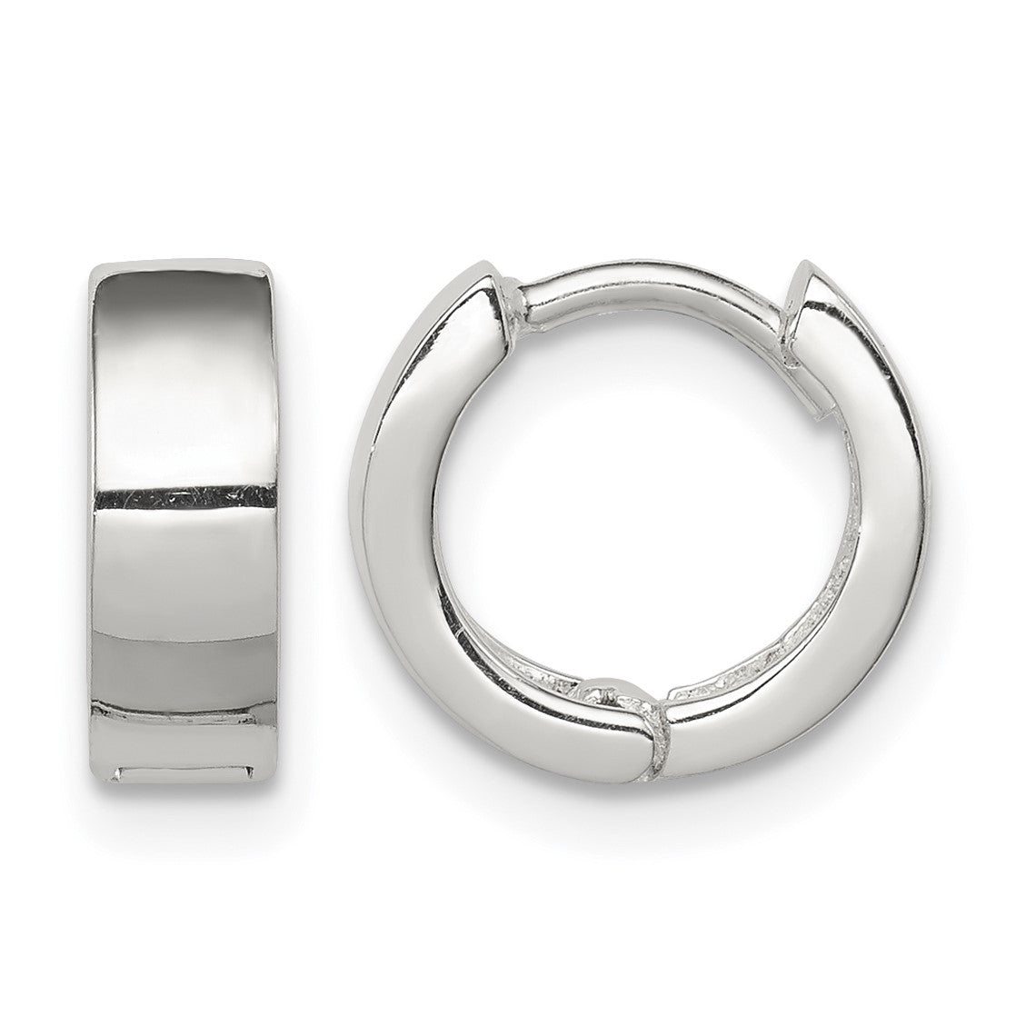 Sterling Silver Hinged Hoop Earrings