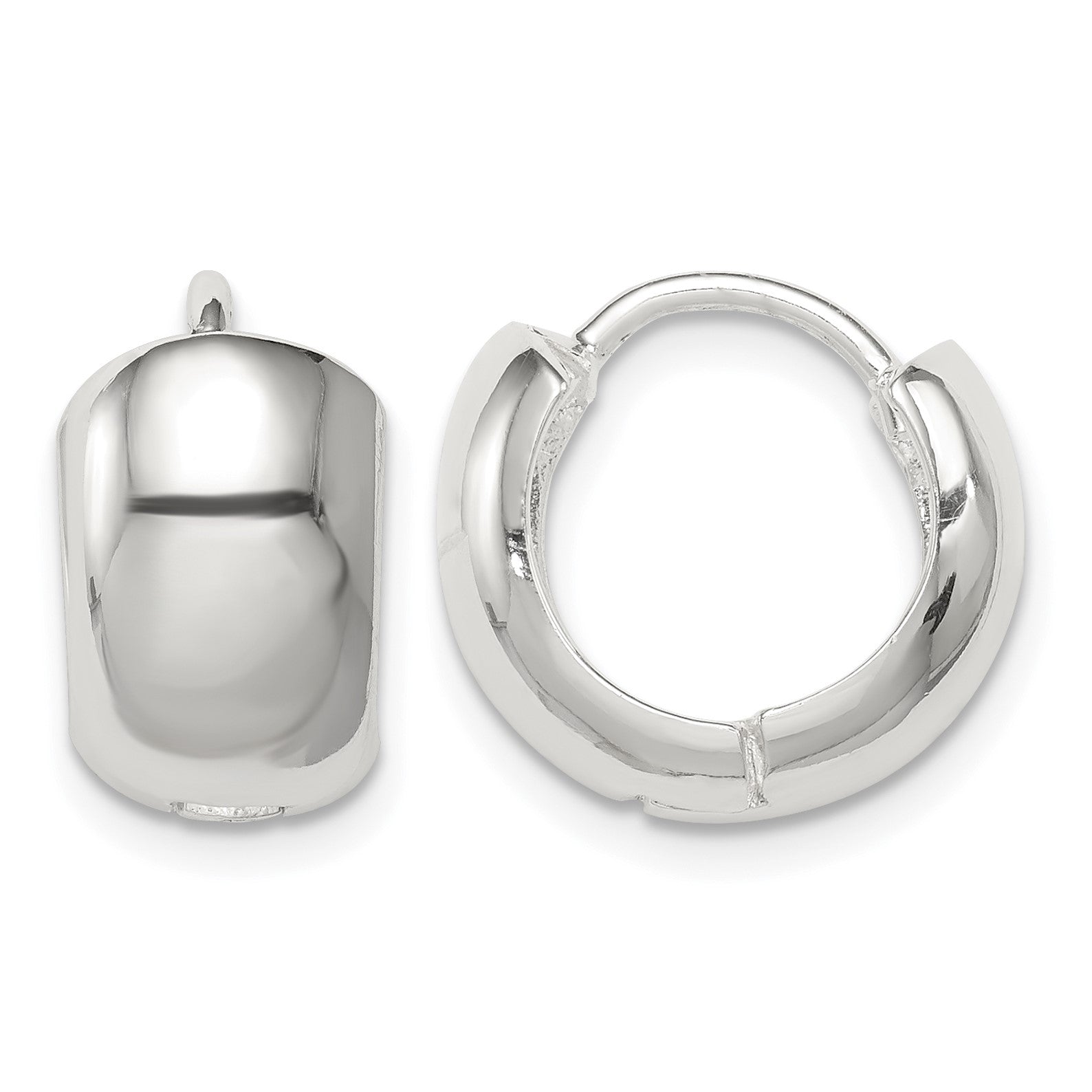 Sterling Silver Hinged Hoop Earrings