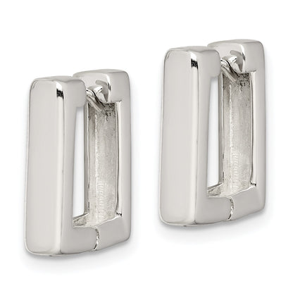 Sterling Silver Square Hinged Hoop Earrings
