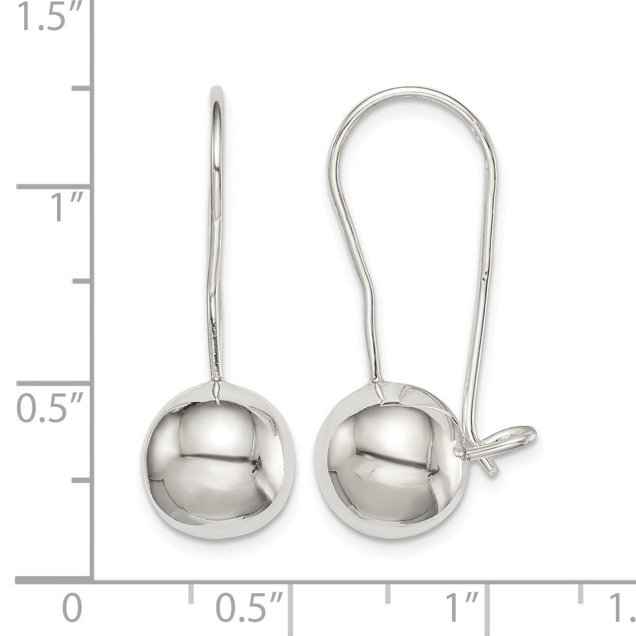 Sterling Silver 10mm Ball Earrings