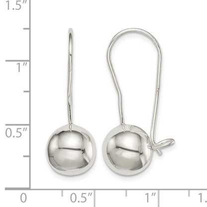 Sterling Silver 10mm Ball Earrings