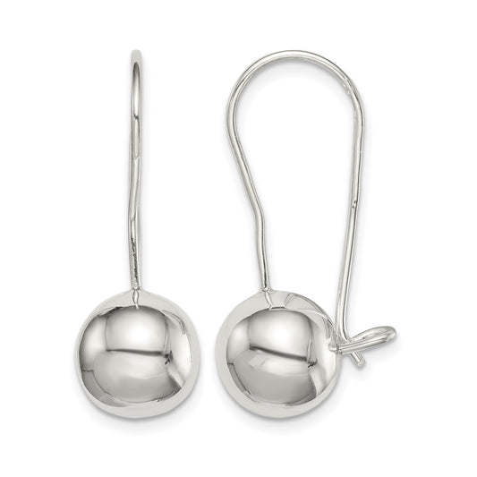 Sterling Silver 10mm Ball Earrings