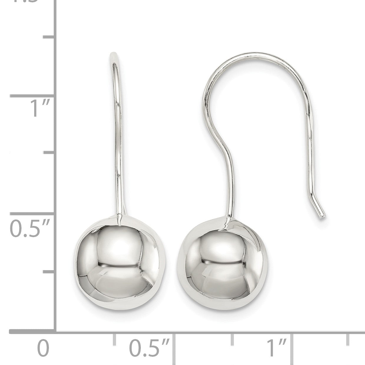 Sterling Silver 10mm Ball Earrings