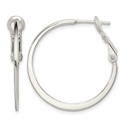 Sterling Silver Flat Hoop Earrings