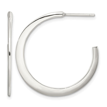 Sterling Silver Post Hoop Earrings