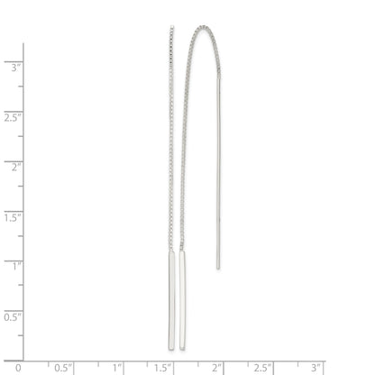 Sterling Silver Polished Bar Threader Earrings