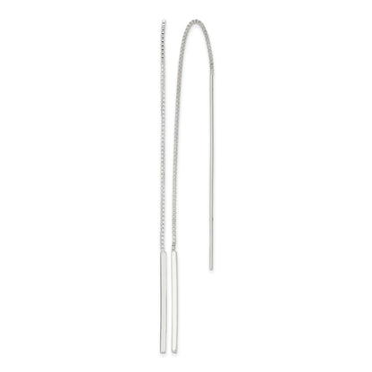 Sterling Silver Polished Bar Threader Earrings