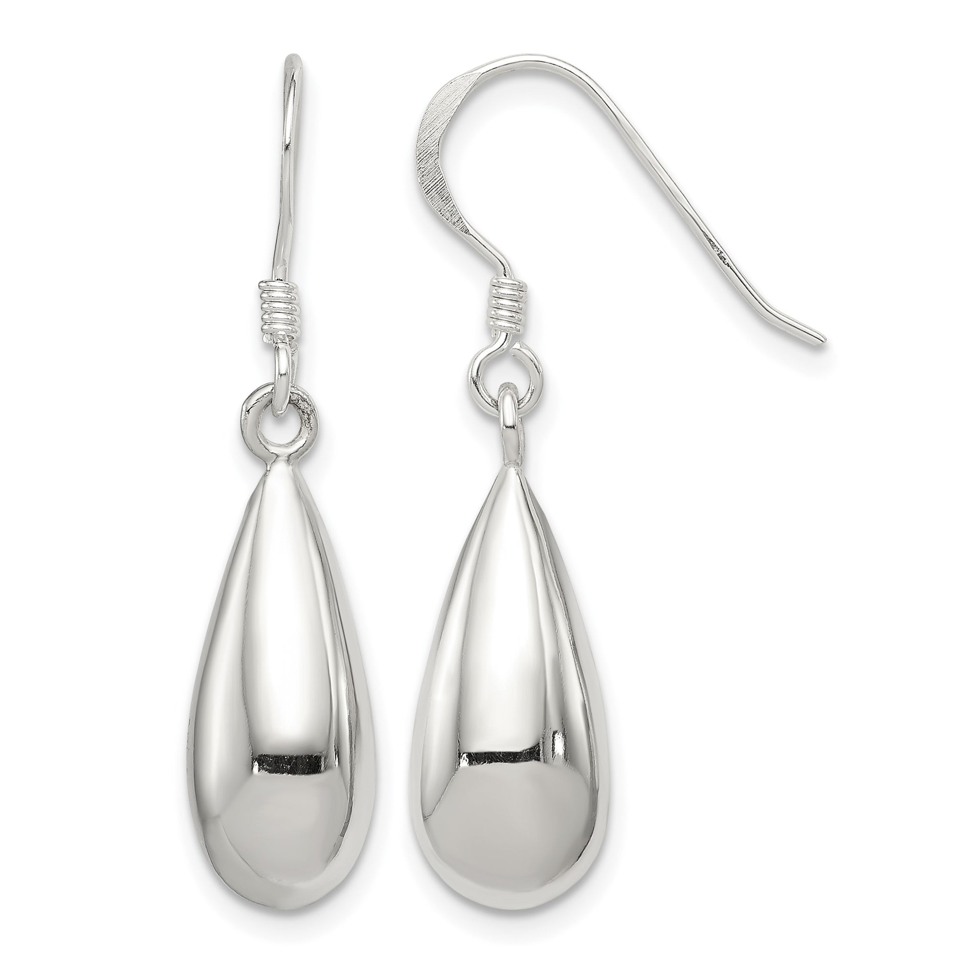 Sterling Silver Fancy Teardrop Earrings
