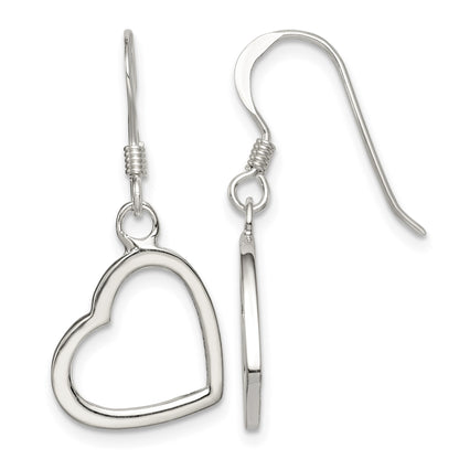 Sterling Silver Heart Dangle Earrings