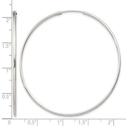 Sterling Silver 1.3mm Hoop Earrings