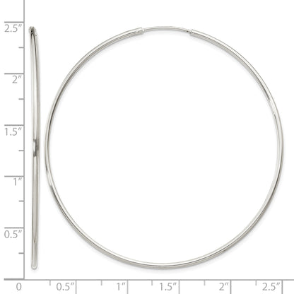 Sterling Silver 1.3mm Hoop Earrings