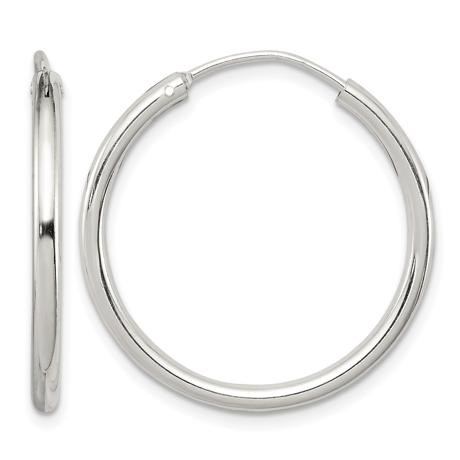 Sterling Silver 2mm Hoop Earrings