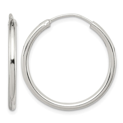 Sterling Silver 2mm Hoop Earrings