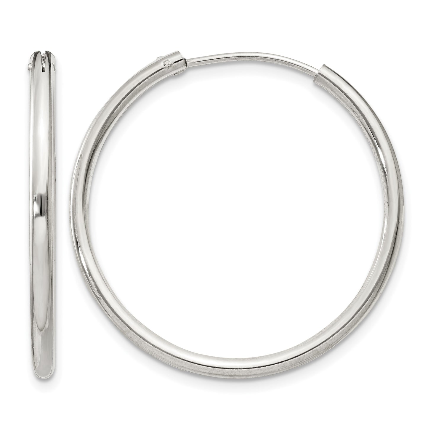 Sterling Silver 2mm Hoop Earrings