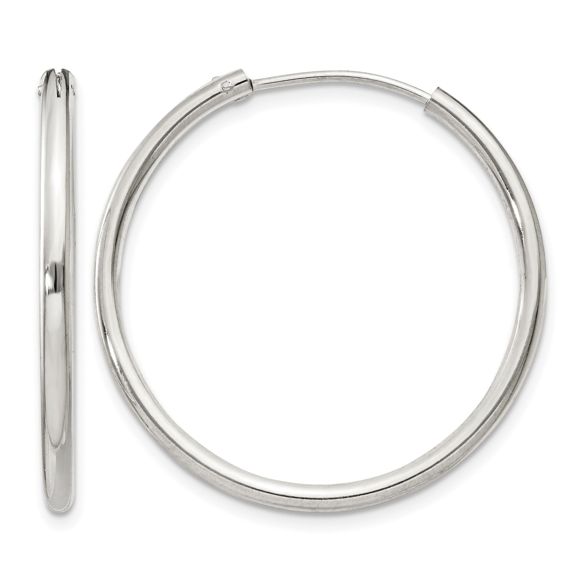 Sterling Silver 2mm Hoop Earrings